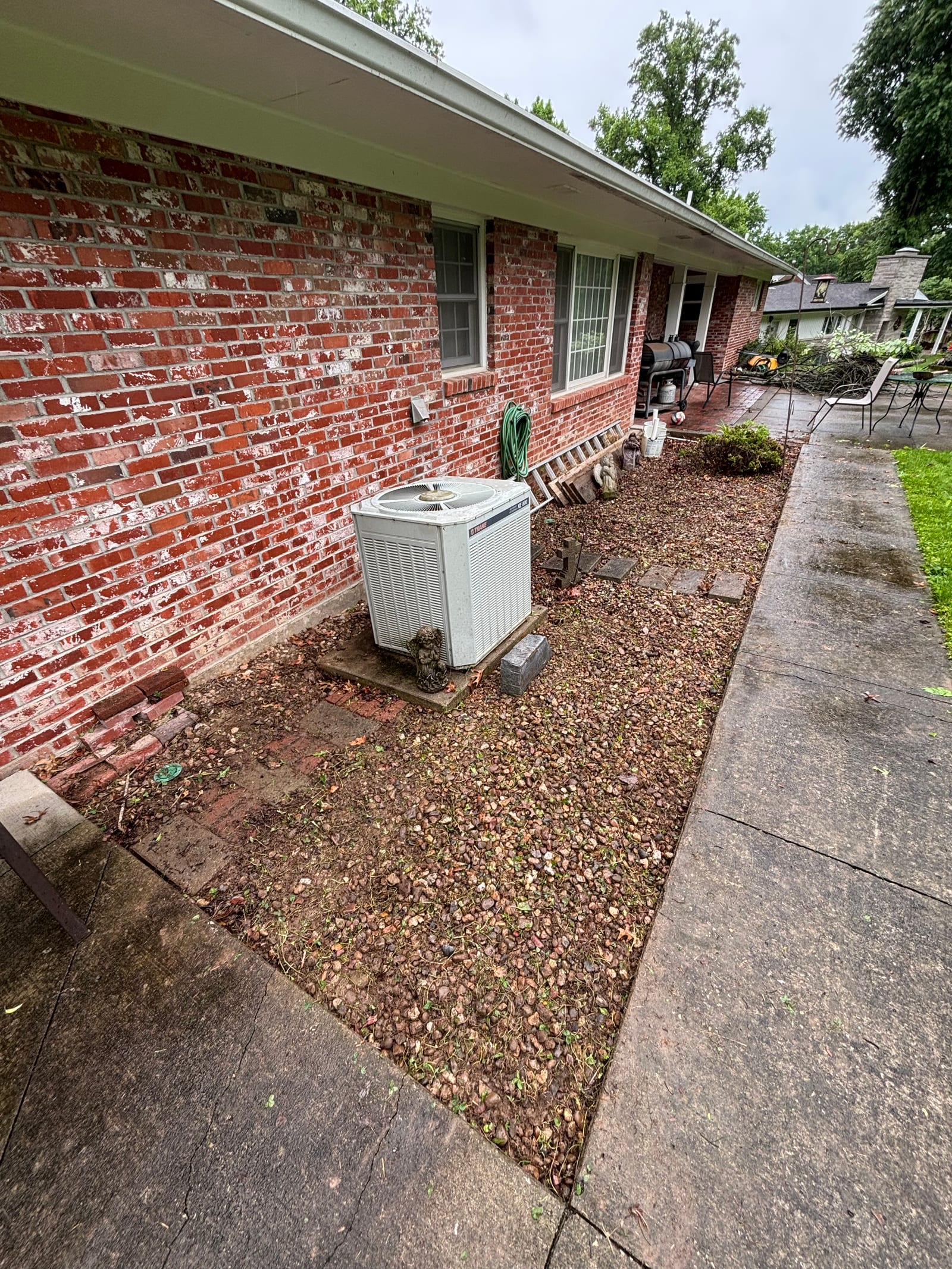 After - an overgrown landscaping bed cleared and cleaned up by Rademan Lawncare and Landscaping